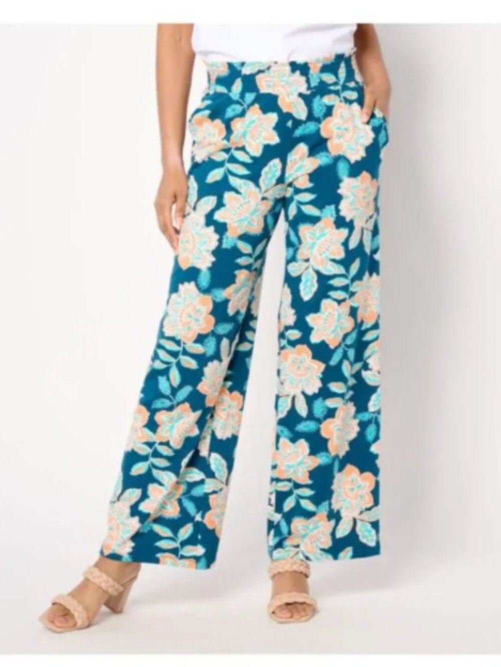 Denim & Co. By the Beach Petite Jersey Full Length Pant - Size: 4XP - NIP